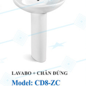 Chậu rửa Lavabo đặt trên bàn đá Viglacera CD8