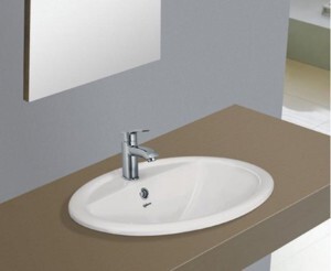 Chậu rửa lavabo dương vành Viglacera CD1