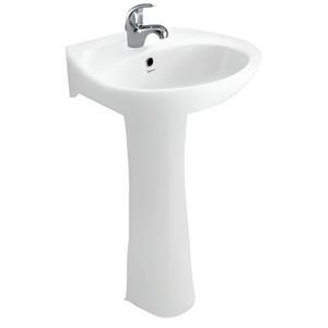 Chậu rửa lavabo góc treo tường và chân đứng Viglacera VI1T