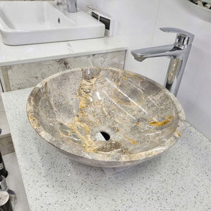 Chậu rửa lavabo màu vàng thanh hóa Eximstone DK30