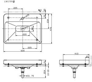 Chậu rửa lavabo Toto LW170YB