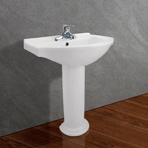 Chậu rửa lavabo treo tường Viglacera VU6 và chân V0.25