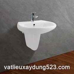 Chậu rửa Lavabo Viglacera BS409 + chân BS502