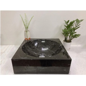 Chậu rửa lavabo vuông màu đen Eximstone BST25