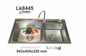 Chậu rửa Lucky LK8445R, 2 hố