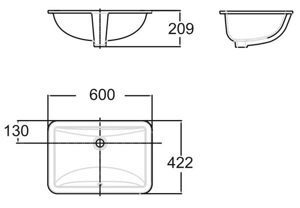 Chậu rửa mặt American Standard âm bàn WP-0440