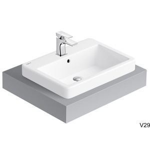 Chậu rửa mặt đặt bàn đá Viglacera V29