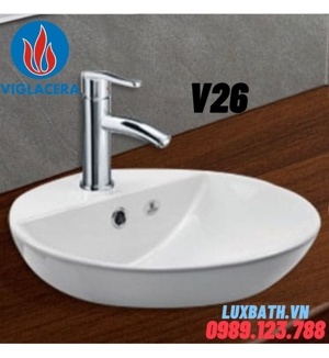 Chậu rửa mặt đặt bàn Viglacera V26