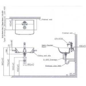 Chậu rửa mặt Inax L-345V