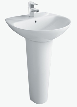 Chậu rửa mặt lavabo 3 lỗ Inax L285VEC