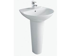 Chậu rửa mặt lavabo 3 lỗ Inax L285VEC