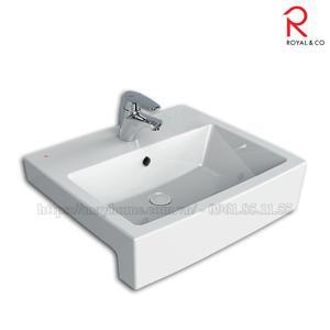 Chậu rửa mặt lavabo bán âm Royal RWL712A-1H