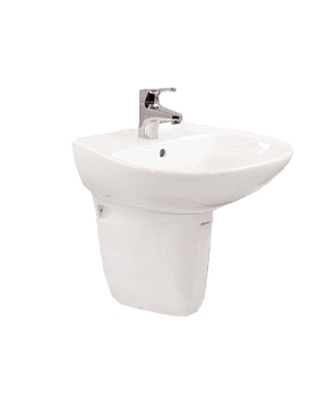 Chậu rửa mặt Lavabo chân lửng Ceravi CB103/CCN142