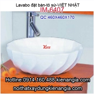 Chậu rửa mặt Lavabo đặt bàn Imex IM 6407