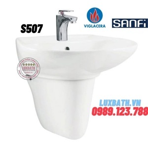 Chậu rửa mặt treo tường chân lửng Sanfi S507