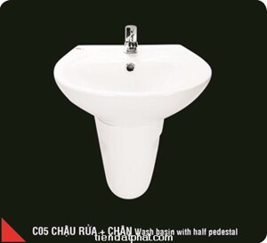 Chậu rửa mặt treo tường Hảo Cảnh HC C05