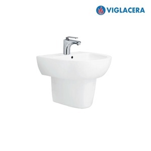 Chậu rửa Lavabo đặt trên bàn đá Viglacera V51