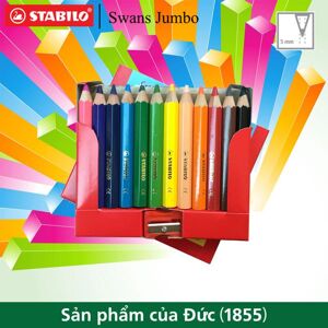 Chì màu Jumbo Ngắn CLJ1873S - Hộp 12 Cây