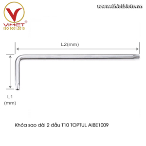 Chìa lục giác sao dài 2 đầu Toptul AIBE1009