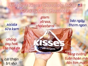 Chocolate Hershey Kisses Milk Chocolate 340g