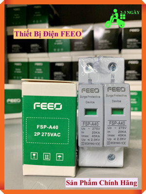 Chống sét AC 2P 20-40KA 275VAC SPD FEEO dùng cho hệ thống điện mặt trời