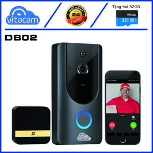 Chuông cửa ghi hình camera wifi không dây Vitacam DB02