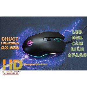 Chuột game Lightning GX686 led RGB