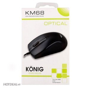 Chuột Konig KM68 - màu đen, có dây