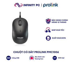 Chuột máy tính - Mouse có dây Prolink PMC1006