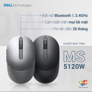 Chuột máy tính - Mouse Dell Mobile Pro Wireless MS5120W