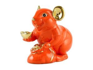 Chuột Phú 20 cm – Trang trí vàng 24K