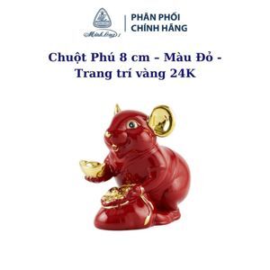 Chuột Phú 8cm – Trang trí vàng 24K