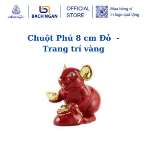 Chuột Phú 8cm – Trang trí vàng 24K