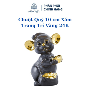 Chuột Quý 10 cm – Trang trí vàng 24K