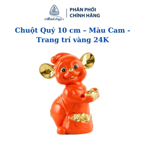 Chuột Quý 10 cm – Trang trí vàng 24K