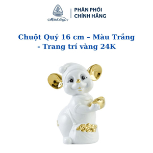 Chuột Quý 16 cm – Trang trí vàng 24K