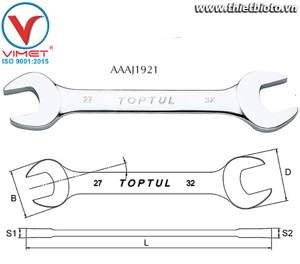 Cờ lê 2 đầu hở Toptul AAAJ1921