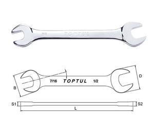 Cờ lê 2 đầu mở bóng hệ Toptul ACAJ3032