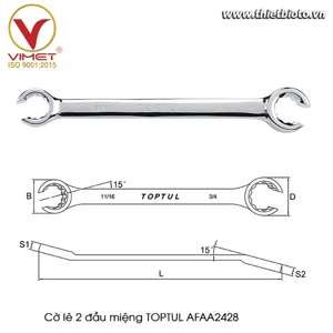 Cờ lê 2 đầu mở Toptul AFAA2428