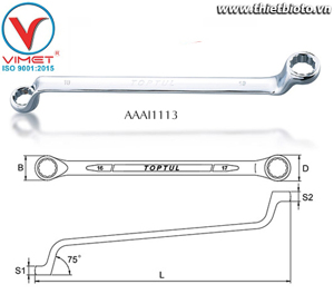 Cờ lê 2 đầu vòng 75 độ Toptul AAAI1113