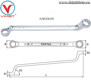 Cờ lê 2 đầu vòng Toptul AAEI0608