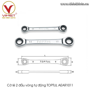 Cờ lê 2 đầu vòng tự động Toptul AEAR1011