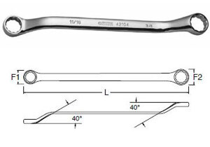 Cờ lê 2 vòng miệng tròn Sata 42-222 (42222) - 9x11mm