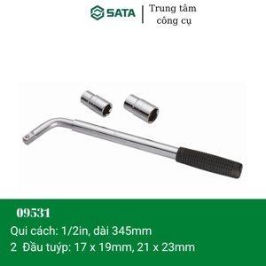 Cờ lê chữ L. cần tuýp L 1/2'' 345mm Sata 09531