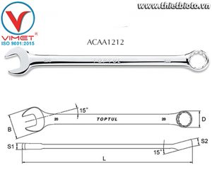 Cờ lê đầu vòng miệng Toptul ACAA1212