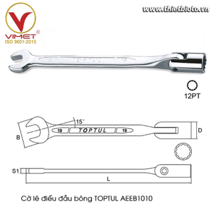 Cờ lê điếu Toptul AEEB1010, 10mm