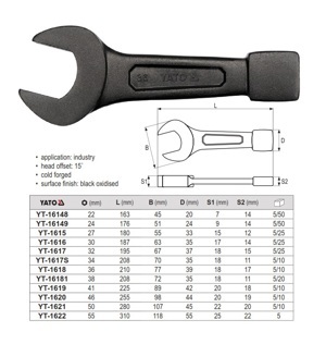 Cờ lê miệng đóng Yato YT-1615