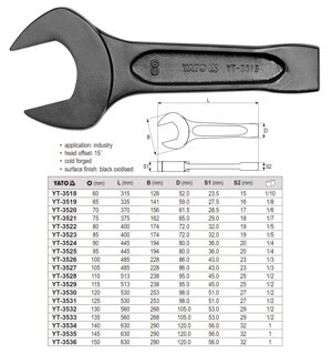 Cờ lê miệng đóng Yato YT-3536