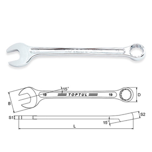 Cờ lê miệng vòng sao Toptul AAEX2121, 15° 21mm