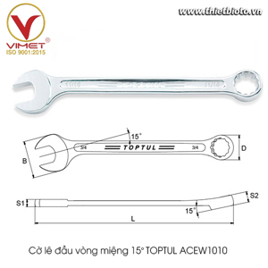 Cờ lê miệng vòng Toptul ACEW1010